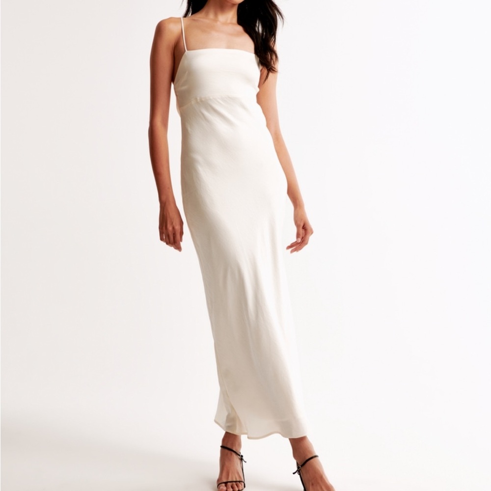 Elegant White Maxi Dress- Abercrombie